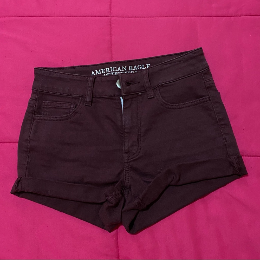 Plum Denim Shorts